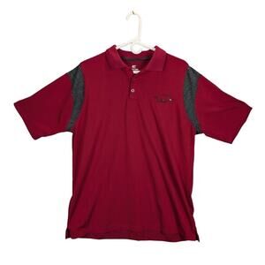 Colosseum Razorback Shirt Mens Large Polo Arkansas Red Short Sleeve Hogs Preppy